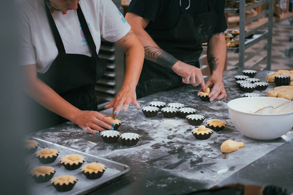 Brioches à Tête production